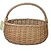 RURALITY Eco-friendly Willow Wicker Storage Basket with Handle