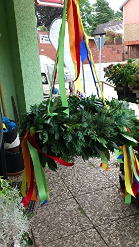 Richtkranz mit bunten Bändern und Aufhängung Größe XS für Richtfest- 55cm Durchmesser - 2