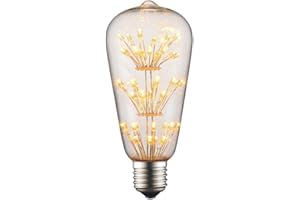 Splink Edison LED Bulb Vintage Satr Design E27 2W 2200k Warm White Romantic LED Decorative Light Bulbs for Holiday Christmas Indoor Party Squirrel Cage