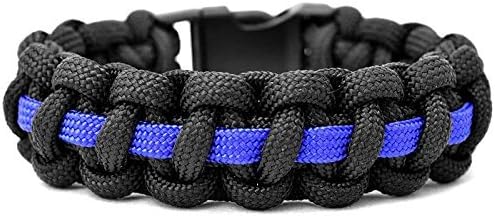 Thin Blue Line Police 550 Paracord Survival Bracelet (22.5cm)
