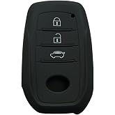 AutoHan Keys Toyota C-HR, Camry, Corolla Cross, Prius, Prado, Rav4, Hilux ile Uyumlu Anahtar Kılıfı (Silikon)