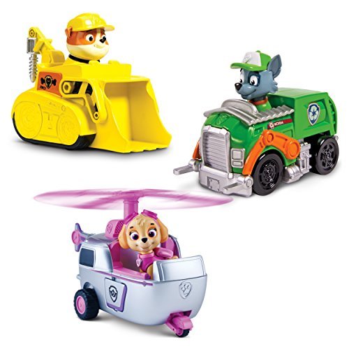 Preisvergleich Produktbild Paw Patrol Racers 3-Pack Vehicle Set, Rubble / Rocky / Skye
