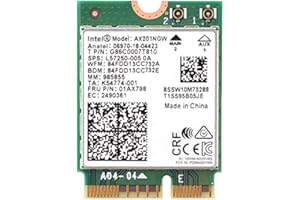 AX201NGW Scheda di rete wireless MQUPIN 2,4 Gbps 802.11ax wireless Intel AX201 Scheda WiFi Bluetooth 5.0 per Windows 10, 64 Bit, Google Chrome OS, Linux (5.2 Kernel System e Plus)