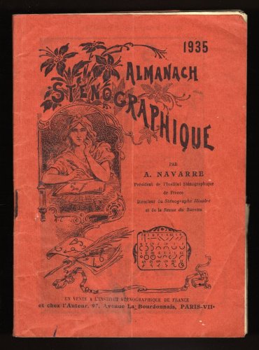 Almanach Sténographique 1935