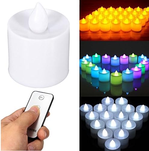 Pegasus 24pcs Flameless Battery Operated LED Candle Light With Remote Control For Wedding Party