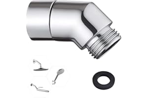 HIOQFR Adattatore Soffione Doccia 135 Gradi 1/2 Angolare Connettore Gomito per Doccia a Mano Adattatori per Doccetta Adattatore Raccordo Adattatore per Tubo Doccia Adattatore per Doccetta Braccio