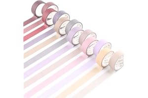 YUBBAEX Washi Tape Pastelowa taśma do scrapbookingu do bullet journal, DIY, rękodzieło, pakowania prezentów, scrapbookingu (Morandi 15 mm szerokości)