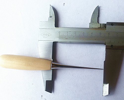 Malayas® DIY Leder Handwerk Holzgriff Nähen Ahle Werkzeug Fingerhut Ahle Gewachst Loch Stanzen Nähzeug - 4