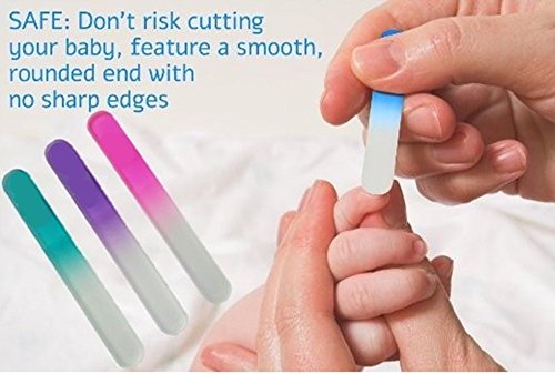 Ruisen Baby-Nagelfeile 3-Pack Säuglingspflege-Kristallglas -Nagelfeilen Die besten Geschenke für Babys, Kleinkinder und junge Mütter - 2
