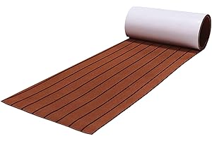 OSLEN Eva Schiuma Teak Sintetico Marino Tappeto Antiscivolo -Pavimenti Teak Adesivo per Barche e Kayak, RV, Pavimenti da Giardino,Decorazioni per Yacht 240 x 17.1/45/60 cm