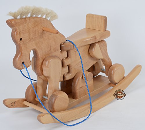 Schaukelpferd Holzspielzeug MARKUS ROMANUS NEU & OVP von MJmark zum fahren und schaukeln Handarbeit Sehr Hochwertiges Schaukelspielzeug Schaukel - 3