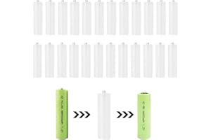 Adattatore Batterie,Qiundar 25 Pcs Convertitore Batteria da AAA a AA Plastica Battery Box Holder per Casa Viaggi Aperto(50 * 14mm)