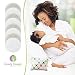 Serenity Bamboo Washable Organic Bamboo Nursing Pads 8 pack (4 pair) with Laundry Bag - Natural and Reusable, Ultra Soft, and Super Absorbent for the Ultimate Luxury Breast Pad