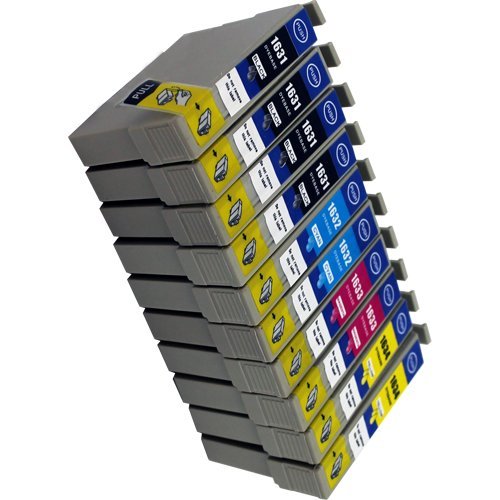 10 Patronen Druckertinte Epson WorkForce WF-2010W Epson WorkForce WF-2510WF Epson WorkForce WF-2520NF Epson WorkForce WF-2530WF Epson WorkForce WF-2540WF Sie bekommen 4 x Schwarz 2 x Blau 2 x Rot 2 x Gelb kompatibel zu T1636 T1631 T1632 T1633 T1634 ersetzen Epson kein Original