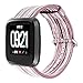 Produktbild Big-Mountain Für Fitbit Versa Sport Smartband, Woven Nylon Uhrenarmband Ersatz Armband, mit Schnalle Stecker, Feine Gewebte Verstellbarer Gurt (A)