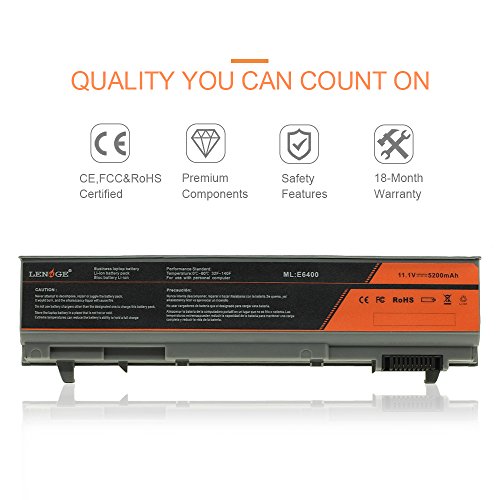 LENOGE Ultra Hochleistung Notebook Laptop Batterie Li-ion Akku für DELL Latitude E6400 E6410 E6500 E6510 precision M2400 M4400 M4500 Battery (11.1V/7800MAH) - 3