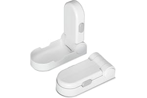 REDTRON Bébé Verrouillage Sécurité Bloque Porte (Améliorée), Pack de 2 Serrures de Sécurité pour Enfants avec Adhésif 3M, Serrures de Sécurité pour Enfants Anti-Verrouillage