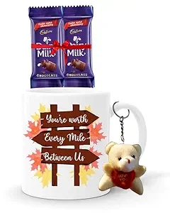 GiftZilla Valentine Gift for girlfriend Boyfriend husband wife combo set Coffee mug Teddybear Chocolates,28