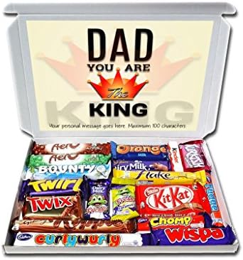 Personalised King DAD Gift Hamper for Dad Suitable for Any Occasion for Daddy Fathers Day Birthday Thank You etc