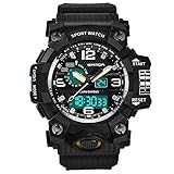 Kinder Digital Uhren für Jungen - Wasserdichte Sport Armbanduhr mit Wecker/Timer, schwarz Kinder Outdoor Elektronische Sport Digital Uhren für teenages Jungen Kinderuhren