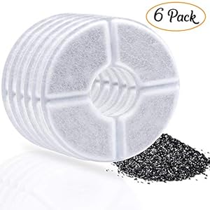 Filtros para Fuente de Agua para Mascotas 6 Paquetes de 5 Pulgadas Filtro de Fuente de Mascotas