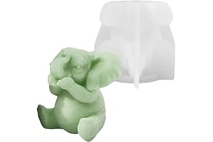 TOKISO Moule Éléphant - Moule à Fondant en Silicone Bébé Éléphant Mignon 3D | Éléphant bricolage savon moules animaux bougie moules pour savon faisant barre silicone bougie moule bricolage artisanat Rianpesn