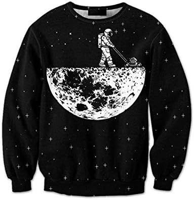 Sweatshirts Hoodies Mens Womens Long Sleeve Fleece Animals 3D Graphic Print Jumpers Hoodies For Men Sportswear Size S M L XL 2XL,Astronaut,2X-large
