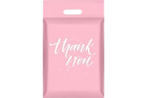 Switory 25 szt. plastikowych toreb, różowe torby na paczki do wysyłania ubrań, 30 x 39,4 cm, torby pocztowe z uchwytem, torby wysyłkowe na odzież, torby do wysyłania, z samoprzylepnymi, 12 x 15,5