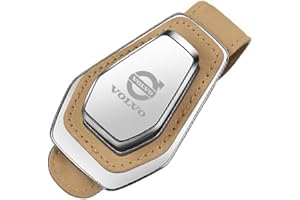 XWSBUDE Auto Brillenhalter, für Volvo XC40 XC60 XC90 V40 V70 V90 S40 S60 S70 Sonnenblende Sonnenbrillen Brillenaufhänger Brillenetui Brillenhalter Aufbewahrungsbox,A