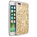 Produktbild gahatoo Blattgold-Look Softcase für iPhone 7 Plus [Silikonhülle mit Flockendesign] TPU + Glitter