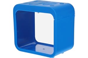 Hohopeti Mini Fish Breeding Box with Led Light Transparent Aquarium for Betta Shrimp Turtles Crabs Desktop Aquarium Ornament Detachable Small Fish Tank Easy to Clean and Decorate