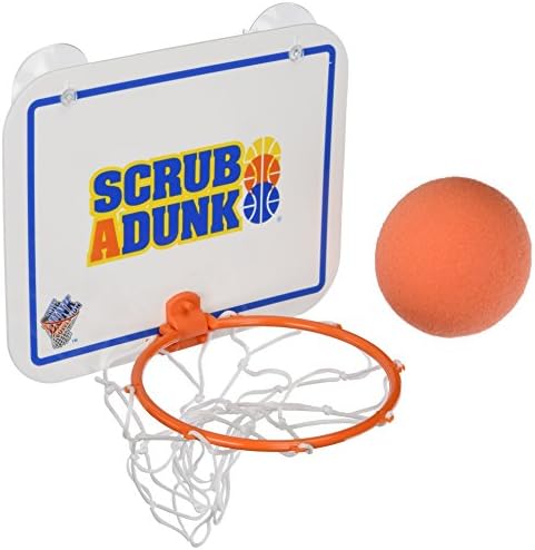 The Dunk Collection 00021 Scrub-a-Dunk Bathtub Basketball Hoop, White, Standard Size