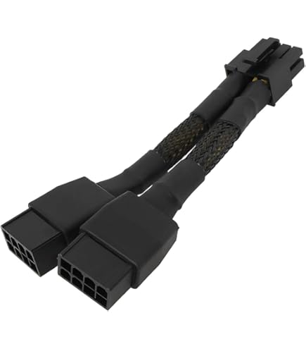 PCI-e 6 Pin Female To Dual 8 Pin (6+2) Male PCI Express Power Adapter - Foto 9