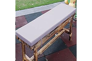 Zoomlie Bench Cushion for Outdoor Furniture Waterproof 100/110/120/140/150cm Long Chair Cushion 5cm Thick Sofa Cushion Pad for Patio Lawn Balcony