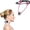 YGMXZL Neck Brace,Adjustable Cervical Collar Support and Back Posture Corrector Traction,Cervical Neck Traction Device,Lightweight Portable (Adult Pink)