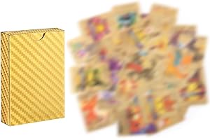 WBZOWRB 55 Pièces Cartes dorées, Ensemble de Cartes Rares de Dessin Animé à Collectionner, Cartes plaquées Or, y Compris différentes Cartes rares, Cadeaux pour Les Fans D’anime（B）