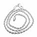 Price comparison product image Enez Necklace 925 Silver-Plated Bracelet, Byzantine Chain, Curb Chain - 3 MM Length 45,72 CM (353)