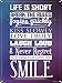 Produktbild Grindstore Life is Short SO Smile Blechschild 30,5 x 40.7 cm
