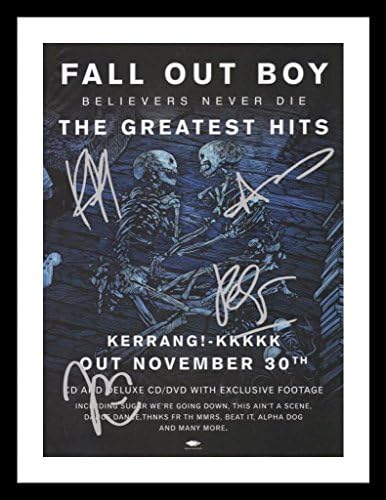 Fall Out Boy Autographed Signed &amp; Framed Photo Poster