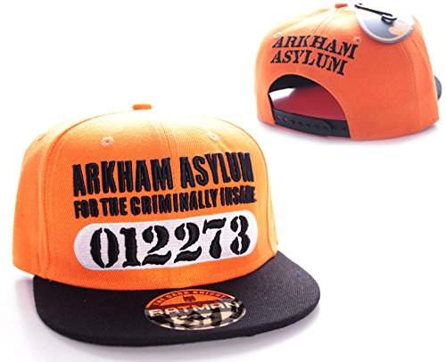 Preisvergleich Produktbild Batman Baseball Cap Snapback Arkham Asylum Inmate Number (schwarz / orange)