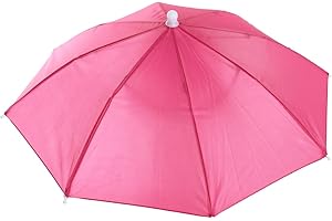 Party Perfecto UMBRELLA HAT - Multi Coloured Sun Rain Umbrella Cap Hand Headwear Rainbow Cap for Outdoor Activities Fancy Dress Accessory