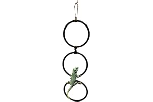 Snake Climbing tillbehör, reptil terrarium Swing Hoop Chain, 4,5 x 16,5 tum, klättring underhållning, interaktiv lekgroundlek