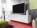 Produktbild TV Schrank Lowboard Hängeboard SIMPLE mit LED Rot (weiß matt / weiß hochglanz 140 cm)