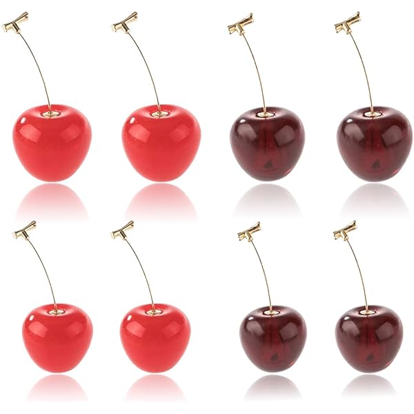 Orecchini A Ciliegia 3D - 2 Paia - Gioiello Divertente Per Donne E Ragazze - Regalo Perfetto - Foto 11