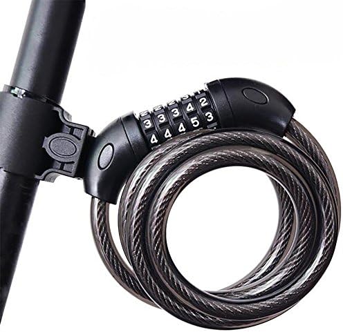 LPY-Bike Lock - Self Coiling MTB Bicycle Lock - Anti-theft Cycling Cable Combination Lock