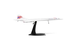 NUOTIE 1/200 Concorde Avion Diecast Metal Model Kit Alliage Aviation Civile Simulation Affichage Avions Modèle Ensemble de Deux Avions Tail Livery avec Support (British Airways)