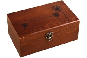 CHAWHO Scatola da Cucito in Legno - 68 Pezzi Kit da Cucito Accessori con Filo da Cucito, Forbici, Aghi, Spille, Bottone, Metro a Nastro ECC.