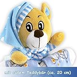 Windeltorte Windelmotorrad blau für Jungen – mit Teddybär / Das perfekte Geschenk zur Geburt oder Taufe + gratis Grußkärtchen - 2
