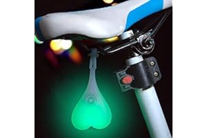Feux arrière de Boule de vélo, feu d'avertissement Cardiaque pour Bicyclette TOTMOX, éclairage Essentiel de Nuit à LED, étanche à l'eau（Vert）