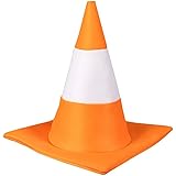 Boland 10235851 59 33007 Hat, Headpiece, Traffic Cones, Theme Party, Carnival, Orange White